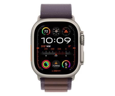 Apple Watch Ultra 2 GPS + Cellular 49mm Titanium Case with Indigo Alpine Loop - Medium (MRET3) 2