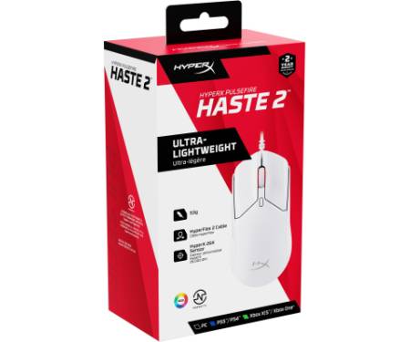 Мишка HyperX Pulsefire Haste 2 USB White (6N0A8AA)
