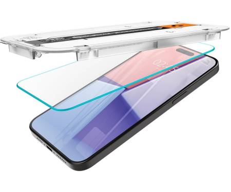 Защитное стекло для iPhone 15 Pro Spigen EZ Fit Glas.tR Crystal Clear (AGL06895) 3