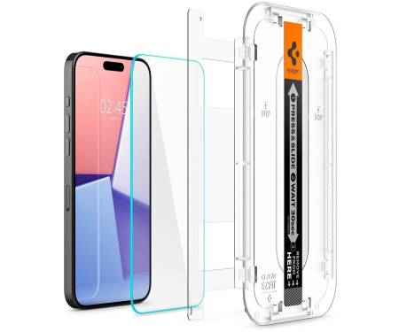 Защитное стекло для iPhone 15 Pro Spigen EZ Fit Glas.tR Crystal Clear (AGL06895) 1