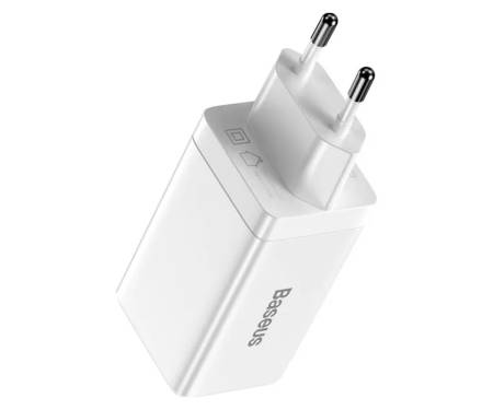 Мережевий зарядний пристрій Baseus GaN3 Pro 2C+U 65W White (CCGP050102)