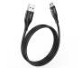 Кабель HOCO U93 USB to Micro 2.4A, 1.2m, nylon, aluminum connectors, light indicator, Black 1