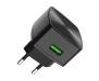 Мережевий зарядний пристрій Hoco C70 Cutting-edgе QC3.0 US Black 1