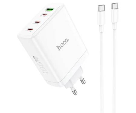 Сетевое зарядное устройство HOCO N31 Leader PD100W four-port(3C1A) fast charger set(Type-C to Type-C) White 4