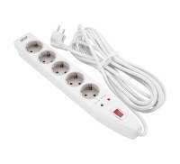 Сетевой фильтр-удлинитель 2E 5XSchuko 3G*1.5мм, 5м, white (2E-SP515M5WH)