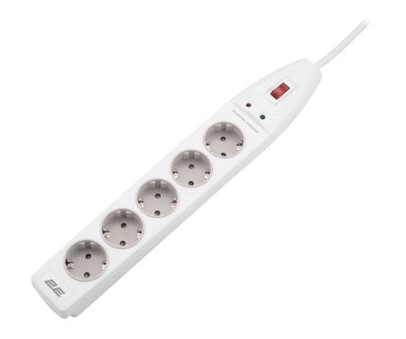 Сетевой фильтр-удлинитель 2E 5XSchuko 3G*1.5мм, 5м, white (2E-SP515M5WH)