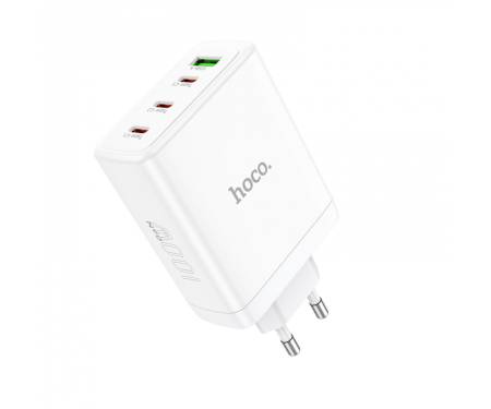 Сетевое зарядное устройство HOCO N31 Leader PD100W four-port(3C1A) fast charger White 3