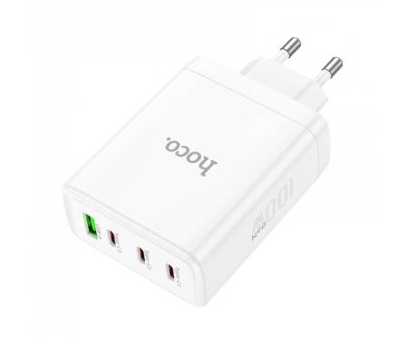Сетевое зарядное устройство HOCO N31 Leader PD100W four-port(3C1A) fast charger White 2