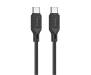Кабель HOCO X90 Cool 60W silicone charging data cable for Type-C to Type-C Black 1