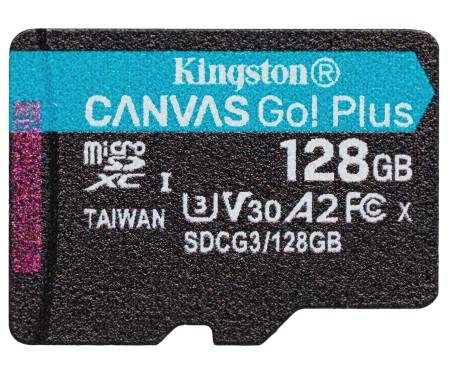 Карта памяти Kingston 128 GB microSDXC class 10 UHS-I U3 Canvas Go! Plus SDCG3/128GBSP 2