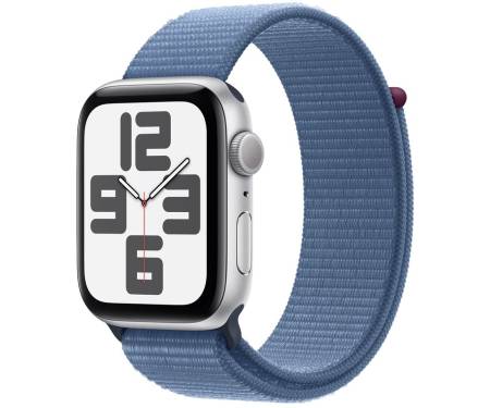 Apple Watch SE 2 GPS 40mm Silver Aluminium Case with Winter Blue Sport Loop (MRE33) 1