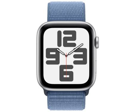 Apple Watch SE 2 GPS 44mm Silver Aluminium Case with Winter Blue Sport Loop (MREF3) 2