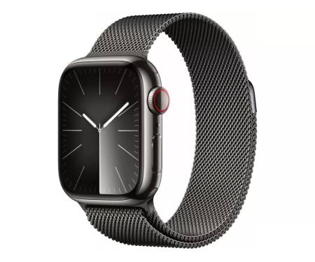 Apple Watch Series 9 GPS + Cellular 45mm Graphite S. Steel Case w. Graphite Milanese Loop (MRMX3) 1