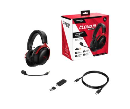 Навушники HyperX Cloud III Wireless Black-Red (77Z46AA)