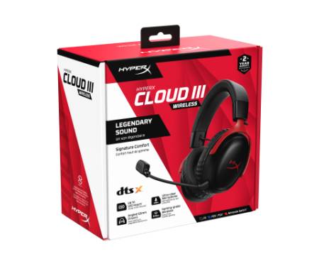 Навушники HyperX Cloud III Wireless Black-Red (77Z46AA)