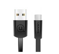 Кабель USAMS SJ200 U2 Type-C Flat Data Cable 1.2M Black (SJ200)