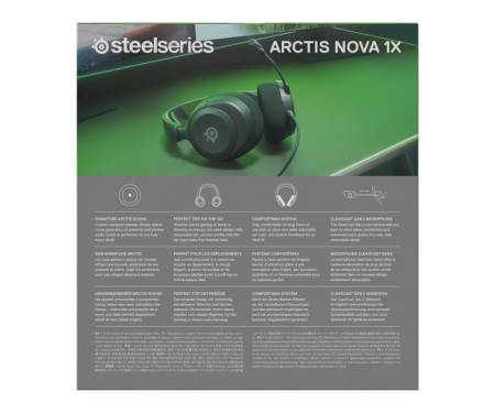 Навушники з мікрофоном SteelSeries Arctis Nova 1X Black (61616)