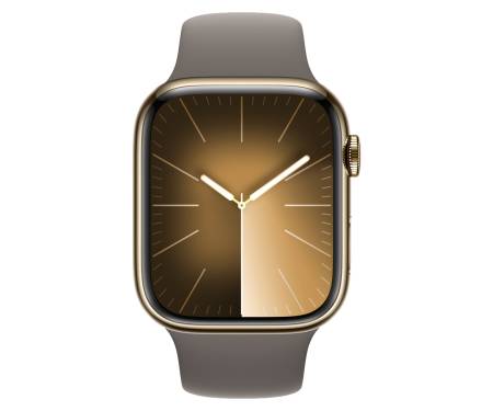 Apple Watch Series 9 GPS + Cellular 41mm Gold S. Steel Case w. Clay S. Band - S/M (MRJ53) 2