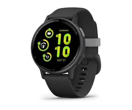Смарт-часы Garmin vivoactive 5 Slate Aluminum Bezel with Black Case and Silicone Band (010-02862-10)