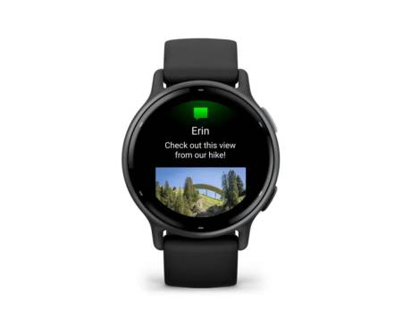 Смарт-часы Garmin vivoactive 5 Slate Aluminum Bezel with Black Case and Silicone Band (010-02862-10)