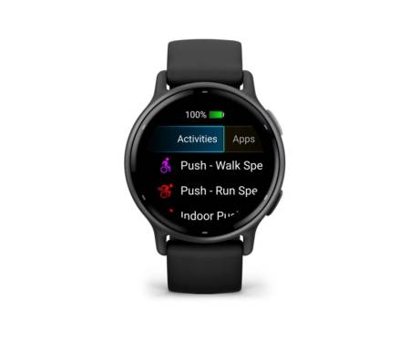 Смарт-часы Garmin vivoactive 5 Slate Aluminum Bezel with Black Case and Silicone Band (010-02862-10)