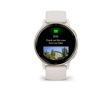 Смарт-годинник Garmin vivoactive 5 Cream Gold Aluminum Bezel with Ivory Case and Silicone Band (010-02862-11)