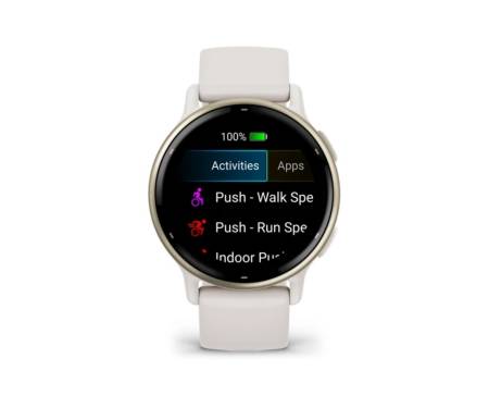 Смарт-годинник Garmin vivoactive 5 Cream Gold Aluminum Bezel with Ivory Case and Silicone Band (010-02862-11)