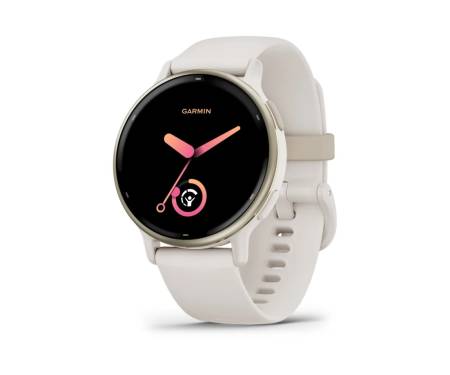 Смарт-годинник Garmin vivoactive 5 Cream Gold Aluminum Bezel with Ivory Case and Silicone Band (010-02862-11)
