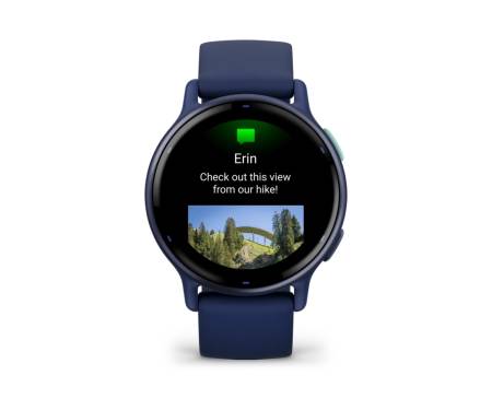 Смарт-годинник Garmin vivoactive 5 Металевий Navy Aluminum Bezel with Navy Case and Silicone Band (010-02862-12)