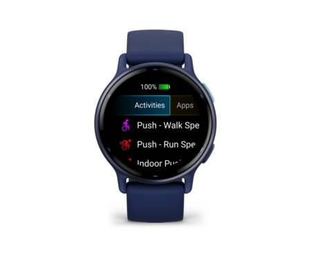 Смарт-годинник Garmin vivoactive 5 Металевий Navy Aluminum Bezel with Navy Case and Silicone Band (010-02862-12)