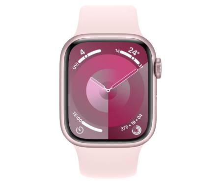 Apple Watch Series 9 GPS + Cellular 41mm Pink Alu. Case w. Light Pink Sport Band - S/M (MRHY3) 2