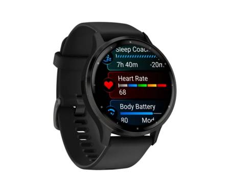 Смарт-часы Garmin Venu 3 Slate S. Steel Bezel w. Black Case and S. Band (010-02784-01)