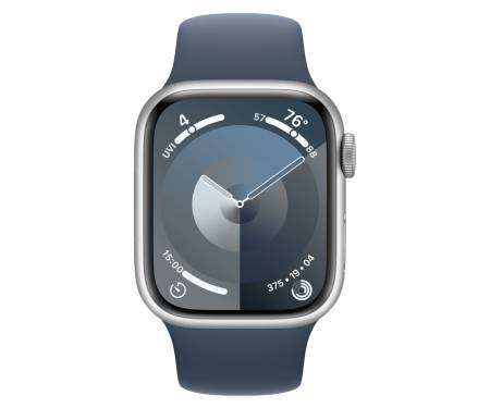Apple Watch Series 9 GPS + Cellular 41mm Silver Alu. Case w. Storm Blue S.Band - S/M (MRHV3) 2