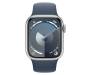 Apple Watch Series 9 GPS + Cellular 41mm Silver Alu. Case w. Storm Blue S.Band - S/M (MRHV3) 2