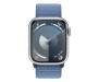 Apple Watch Series 9 GPS + Cellular 41mm Silver Alu. Case w. Winter Blue Sport Loop (MRHX3) 2
