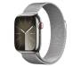 Apple Watch Series 9 GPS + Cellular 41mm Silver S. Steel Case w. Silver Milanese Loop (MRJ43) 1