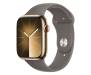 Apple Watch Series 9 GPS + Cellular 45mm Gold S. Steel Case w. Clay Sport Band - S/M (MRMR3) 1