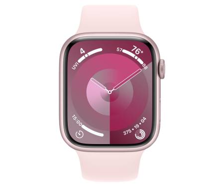 Apple Watch Series 9 GPS + Cellular 45mm Pink Alu. Case w. Light Pink Sport Band - S/M (MRMK3) 2