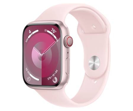 Apple Watch Series 9 GPS + Cellular 45mm Pink Alu. Case w. Light Pink Sport Band - S/M (MRMK3) 1