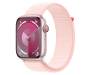 Apple Watch Series 9 GPS + Cellular 45mm Pink Alu. Case w. Light Pink Sport Loop (MRMM3) 1