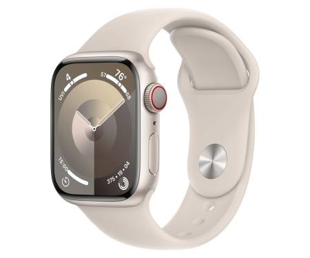 Apple Watch Series 9 GPS + Cellular 45mm Starlight Alu. Case w. Starlight Sport Band - M/L (MRM93) 1