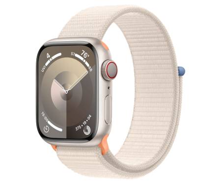 Apple Watch Series 9 GPS + Cellular 45mm Starlight Alu. Case w. Starlight Sport Loop (MRMA3) 1