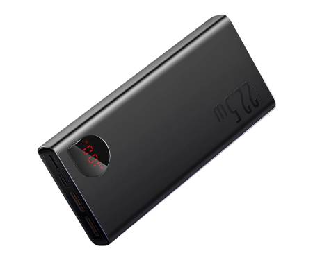 Зовнішній акумулятор (павербанк) Baseus Adaman Metal Digital Display 20000mAh 22.5W Black (PPAD070101)