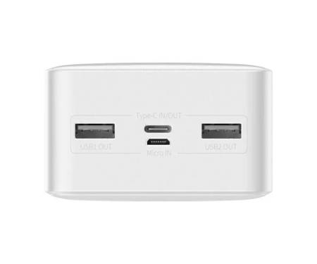 Зовнішній акумулятор (павербанк) Baseus Bipow Digital Display Powerbank 15W 30000mAh White (PPBD050202)