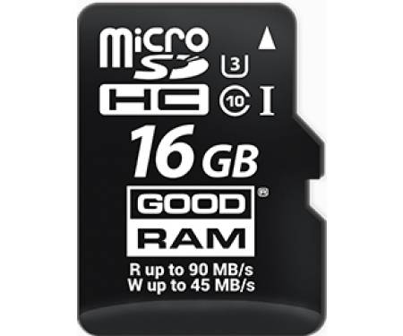 GOODRAM 16 GB microSDHC UHS-I U3 + SD Adapter M3AA-0160R11-DD