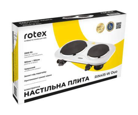 Настільна плита Rotex RIN415-W Duo