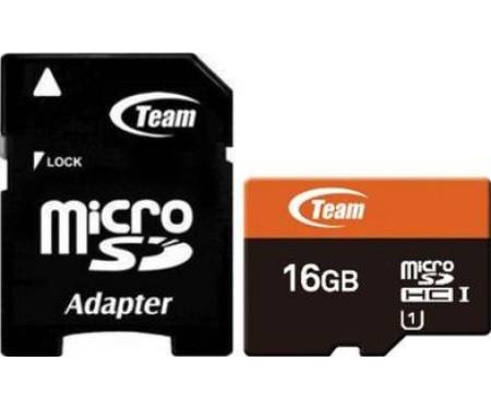 TEAM 16 GB microSDHC UHS-I + SD Adapter TUSDH16GUHS03