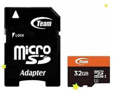 TEAM 32 GB microSDHC UHS-I + SD Adapter TUSDH32GUHS03