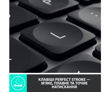 Клавіатура Logitech MX Keys Advanced for Business Wireless Illuminated UA Graphite (920-010251)