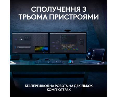 Клавіатура Logitech MX Keys S Wireless UA Graphite (920-011593)